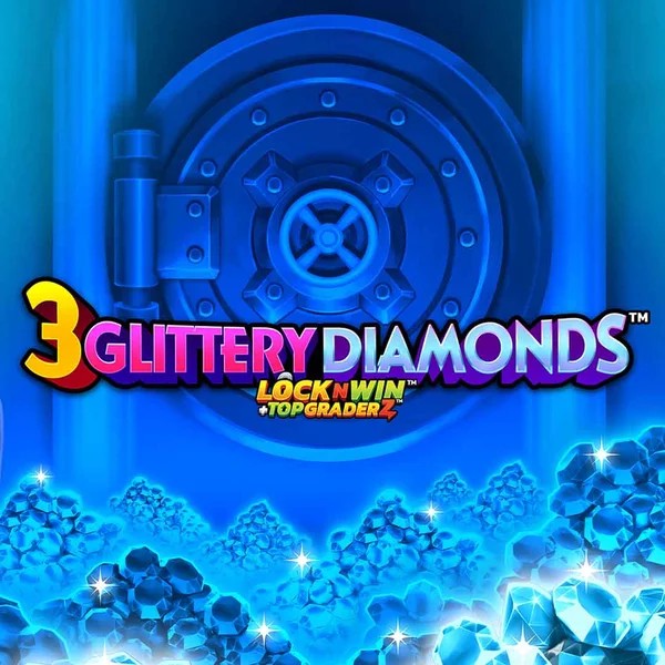 3 Glittery Diamonds online game logo by PearFiction Studios on queenscasino.it