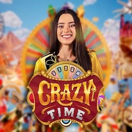 Live Casino logo of Crazy Time from Evolution at Queen Casino